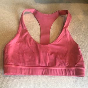 Lululemon bright pink racer back sports bra
